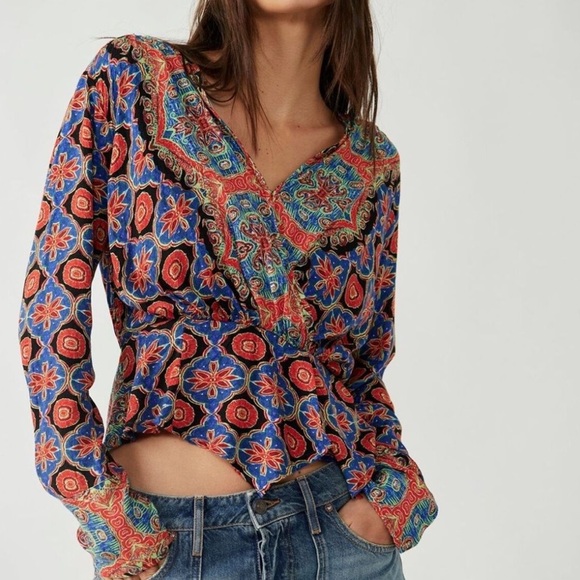 Free People Tops - Free People Falling For You Wrap Blouse